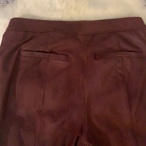 Free People faux leather burgundy leggings - Picture 2 of 6